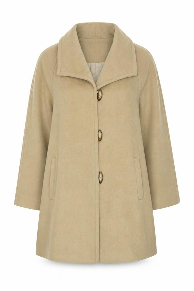 Windsmoor Women's Beige Coat Size 12 Lined Wool Blend