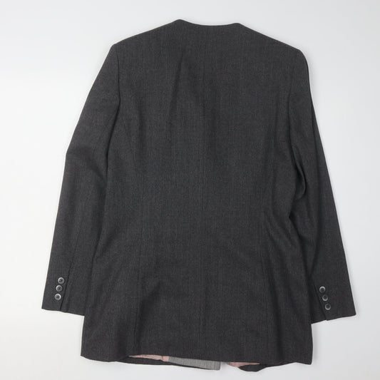 Alexon Women's Grey Wool Double-Breasted Suit Jacket