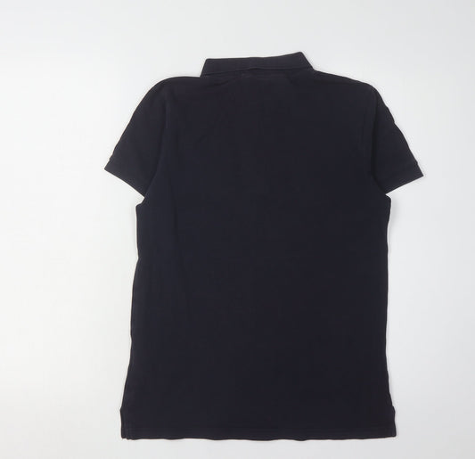 Armani Jeans Unisex Polo Black M Casual Short Sleeve