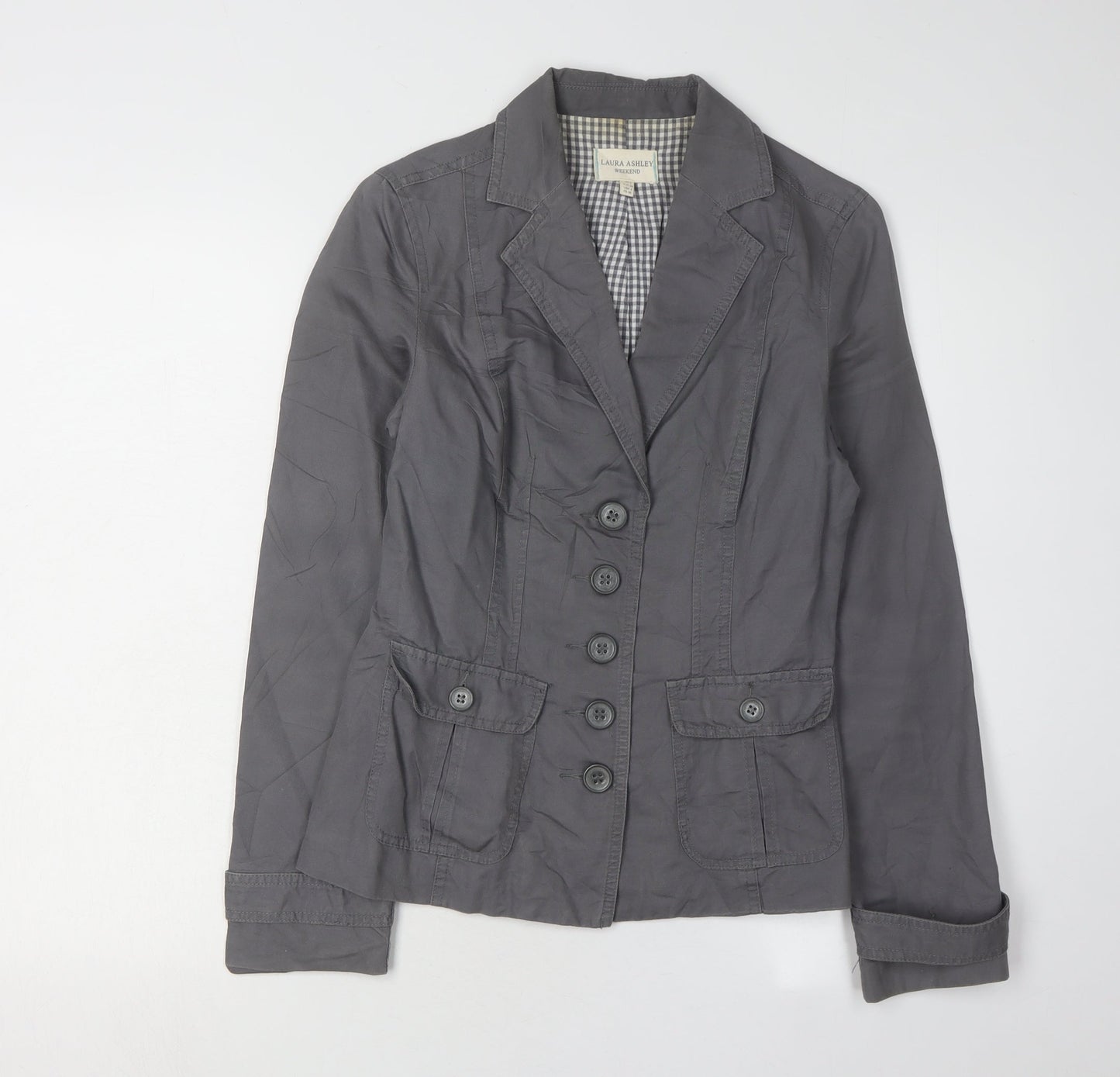 Laura Ashley Women’s Grey Blazer Size 8 Regular Fit