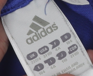 Adidas Boys Blue Football Shorts Size 4Y Athletic Elastic