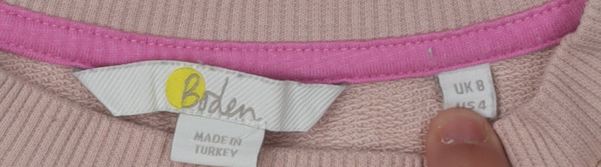 Boden Women's Pink Pullover Sweatshirt Size 8