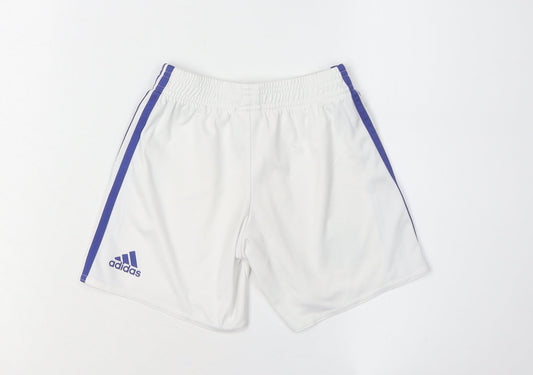 Adidas Boys' White Athletic Shorts 5-6 Years Football
