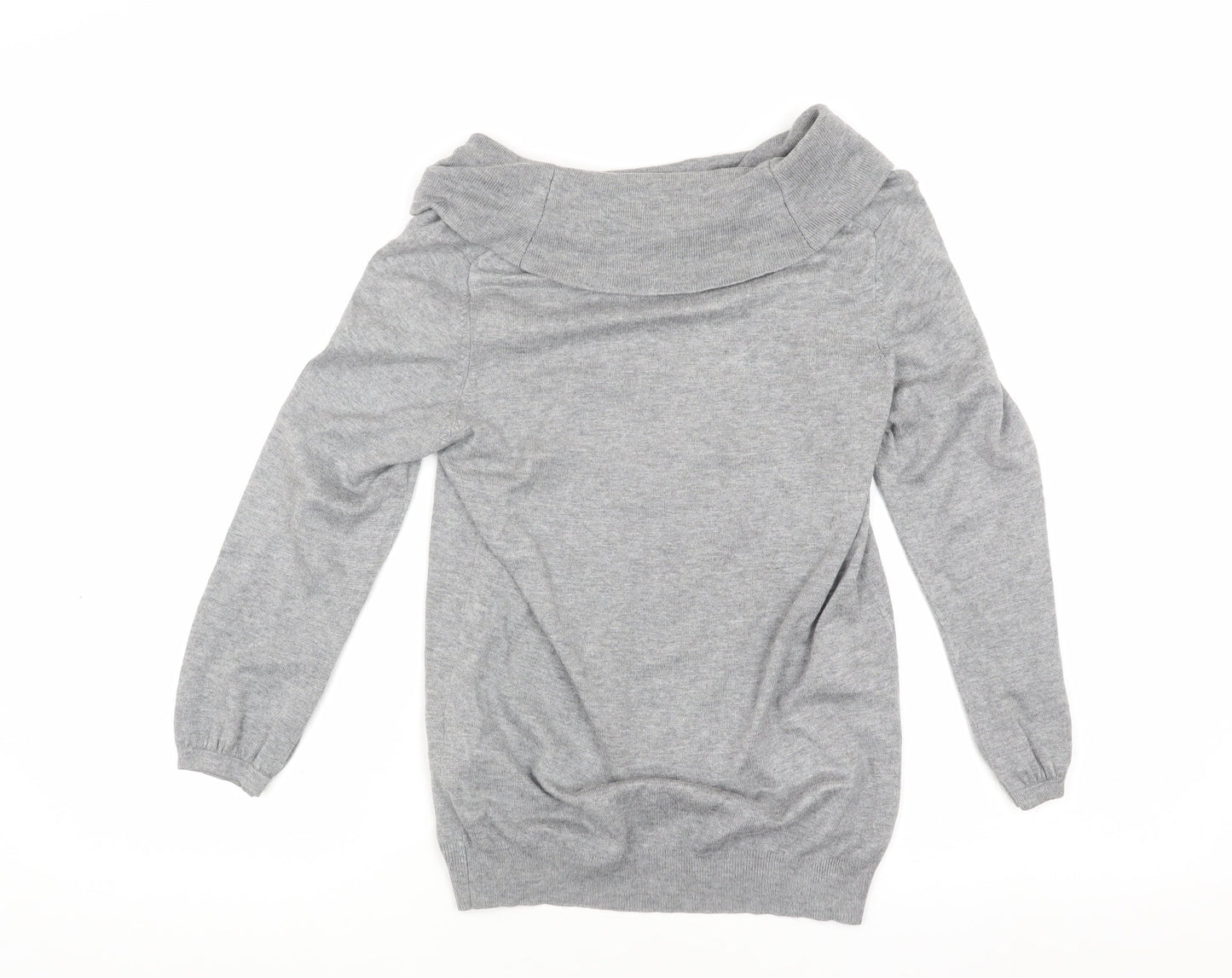 Marks and Spencer Women's Grey Cowl Neck Pullover Jumper