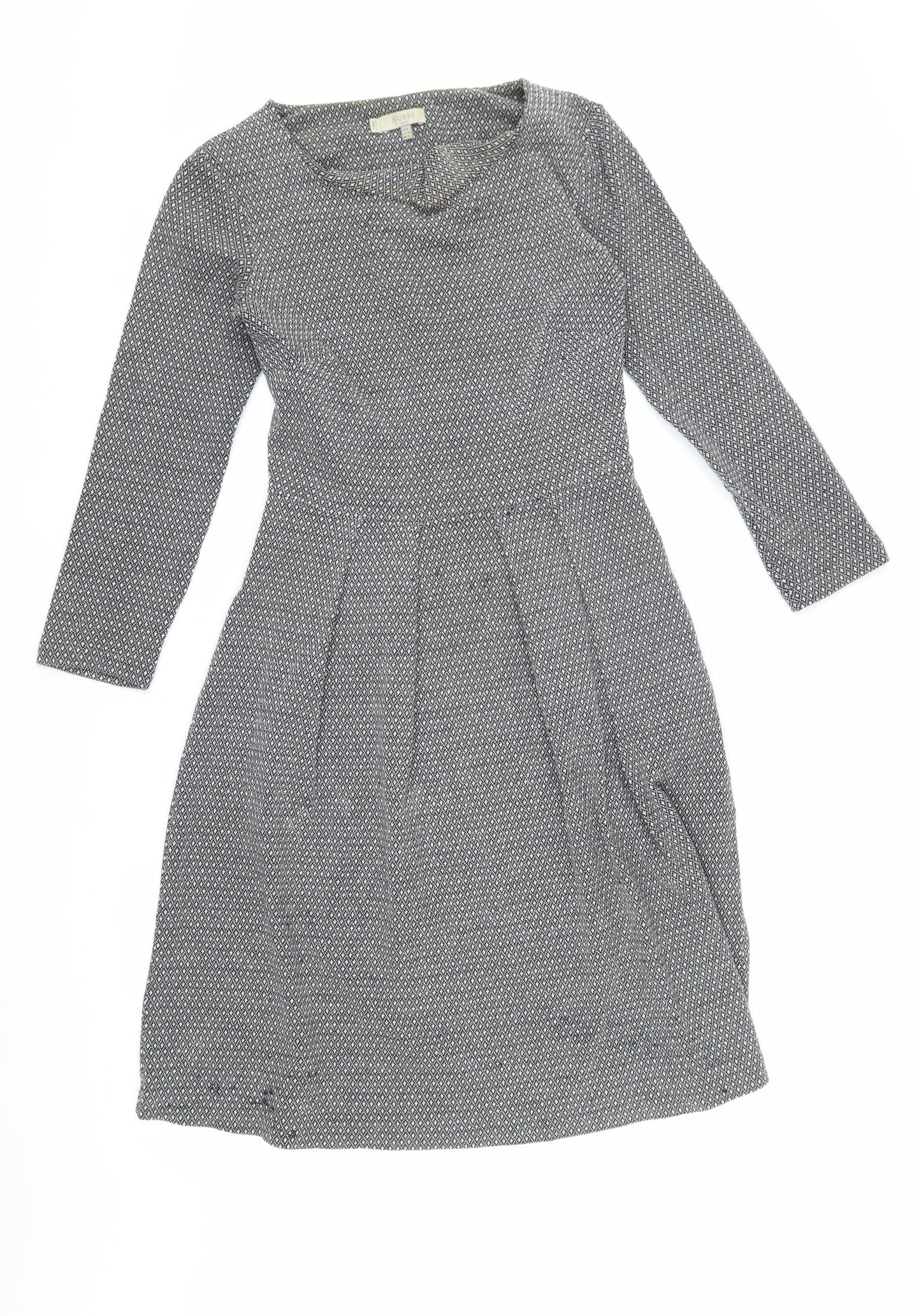Hobbs Womens Grey Fit & Flare Dress Size 8