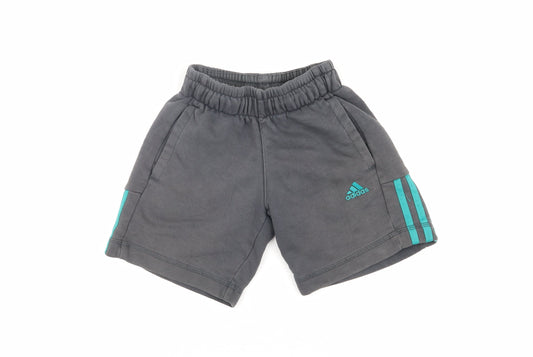 adidas Boys Grey Athletic Shorts 7-8 Years Gym & Training