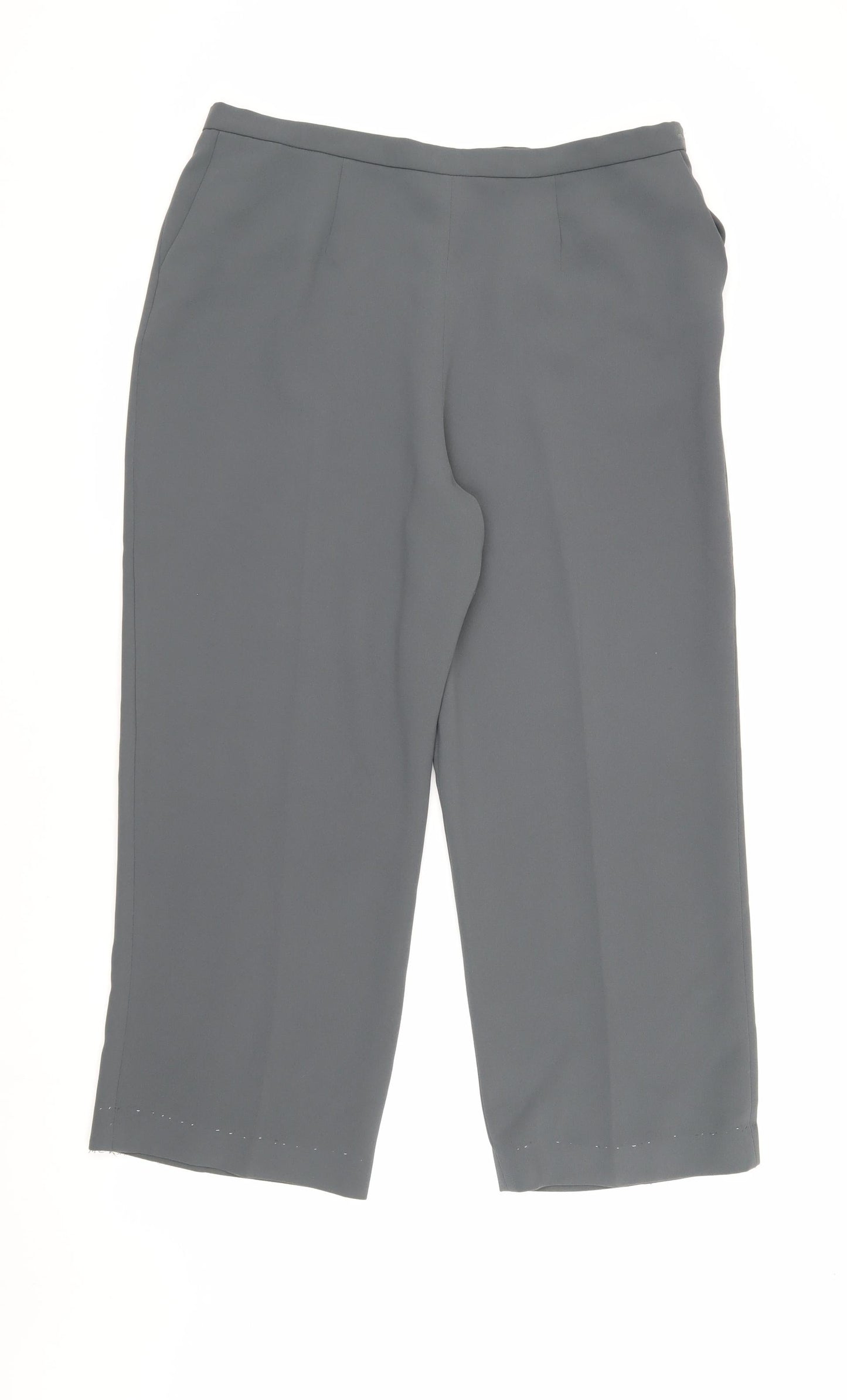 Eastex Women's Grey Cropped Trousers Size 16