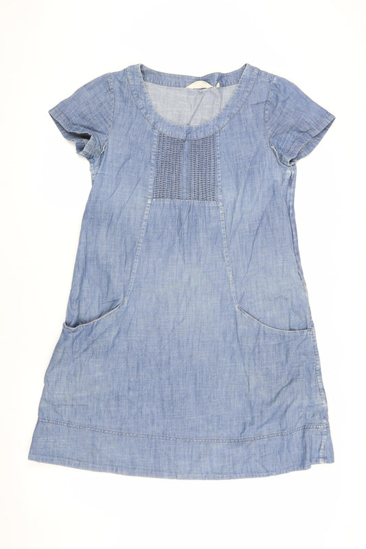 Seasalt Women's Blue Cotton Shift Dress Size 10