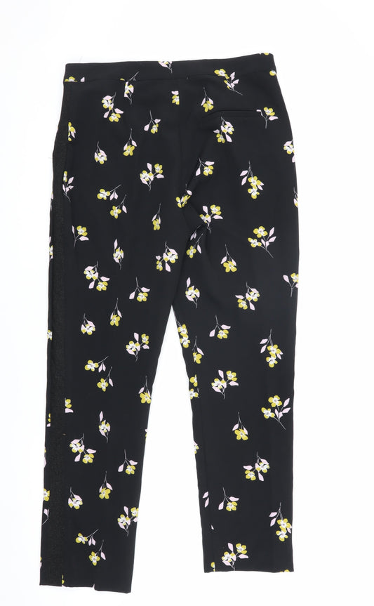 Soaked in Luxury Women's Black Floral Trousers M
