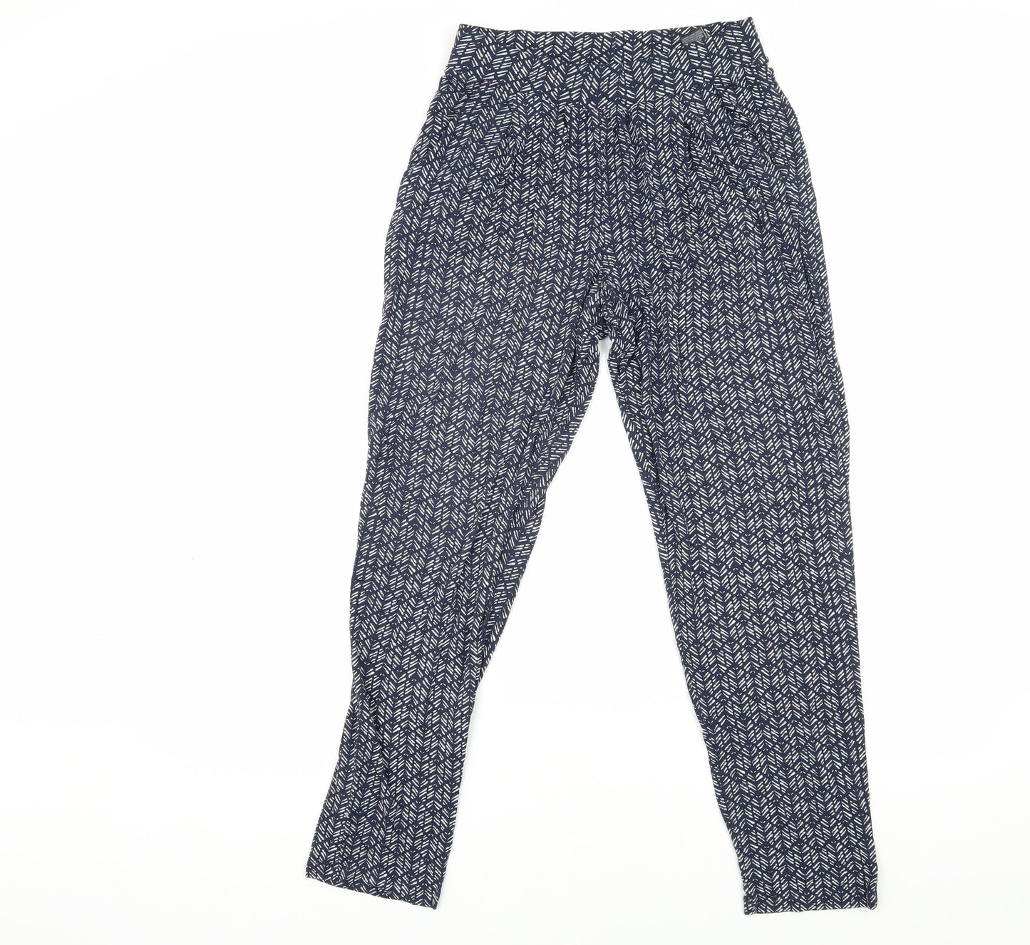 Marks and Spencer Blue Geometric Trousers Size 8