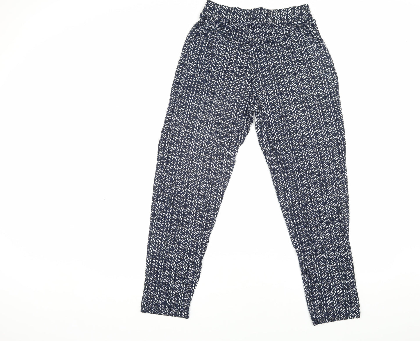 Marks and Spencer Blue Geometric Trousers Size 8