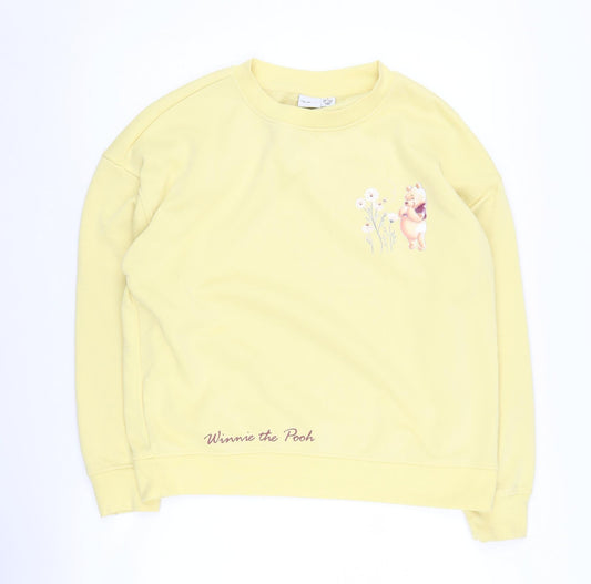 Disney Women's Yellow Winnie the Pooh Sweatshirt Size 10/12