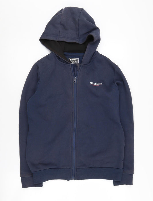 McKenzie Boys Blue Full Zip Hoodie L 12-13 Years Casual