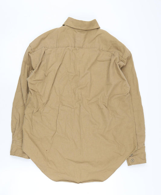 Ralph Lauren Women's Beige Button-Up Shirt Size 4