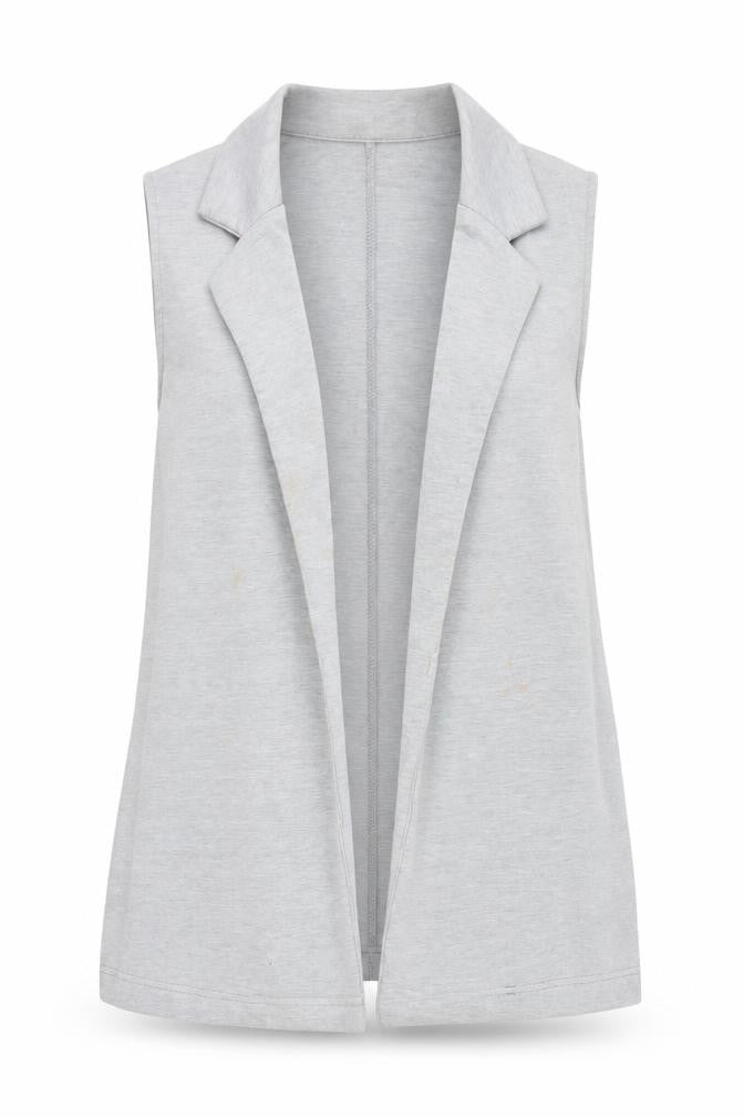 New Look Girls Grey Vest Jumper Collared Size 14-15