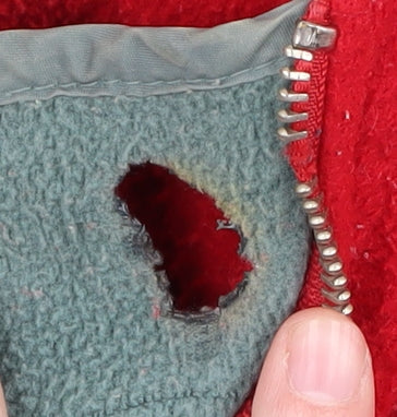 Jones & Jones Men's Red 1/4 Zip Graphic Sweatshirt, L