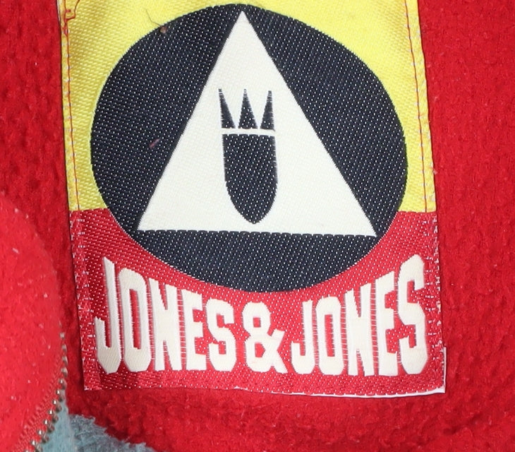 Jones & Jones Men's Red 1/4 Zip Graphic Sweatshirt, L