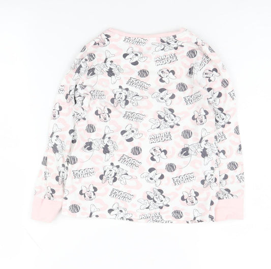 George Girls Minnie Mouse Pink Long Sleeve T-Shirt 6-7 Years