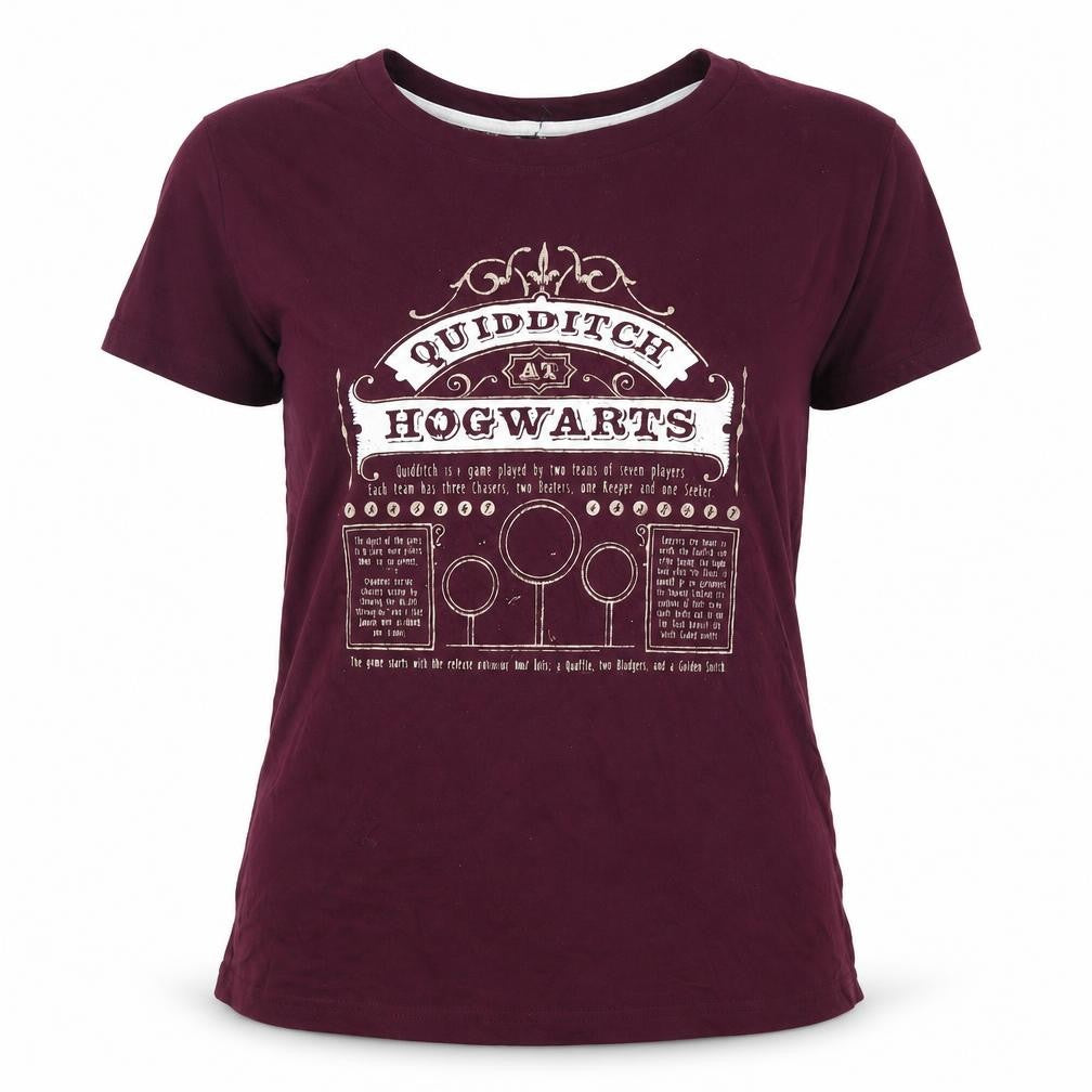 Womens UK Size L Harry Potter Purple 100% Cotton T-Shirt