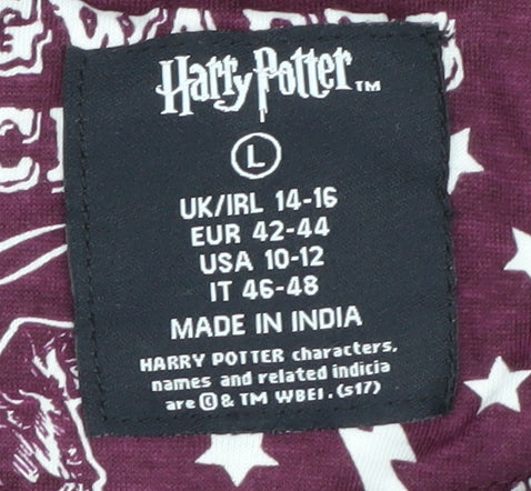 Harry Potter Women’s Purple Quidditch T-Shirt, Size L