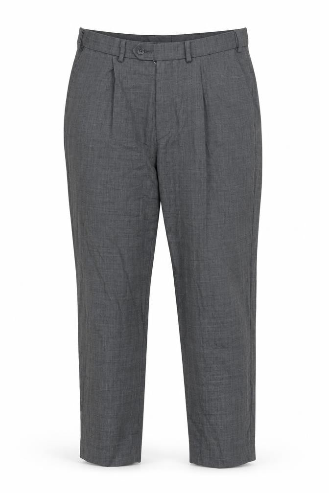 Marks and Spencer Men's Grey Regular Trousers 32