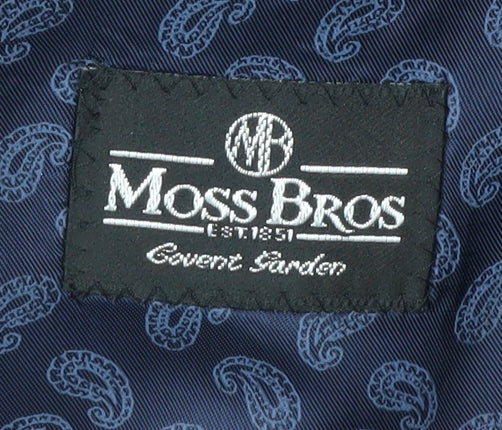 Moss Bros Men's Black Wool Tuxedo Blazer, 40R, Formal Classic
