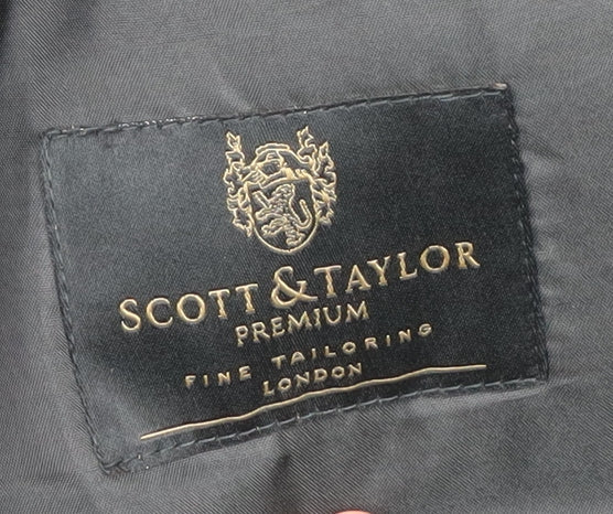 Scott & Taylor Men's Black Blazer, Size 46R, Formal