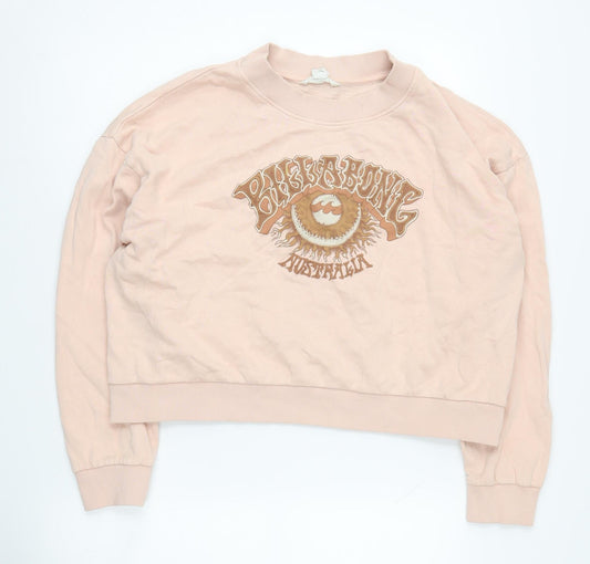 Billabong Women's Pink Logo Sweatshirt Size S