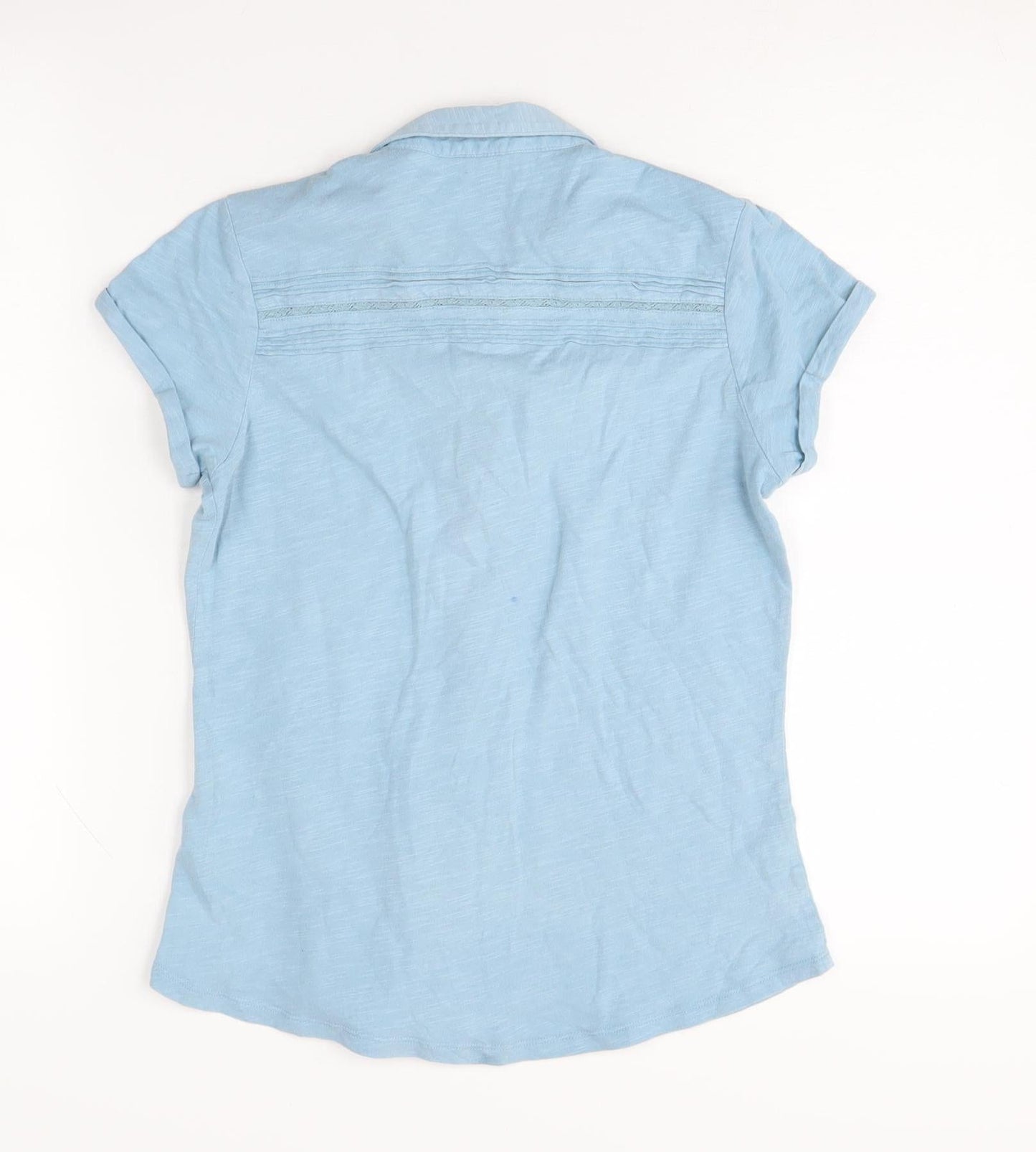 White Stuff Women's Blue Button-Up Shirt Size 8