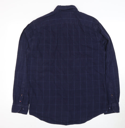 Tommy Hilfiger Men's Blue Check Dress Shirt L