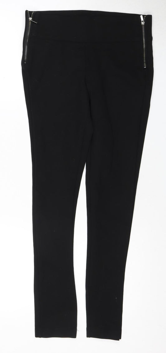 Zara Women's Black Jegging Zip Detail Size 12