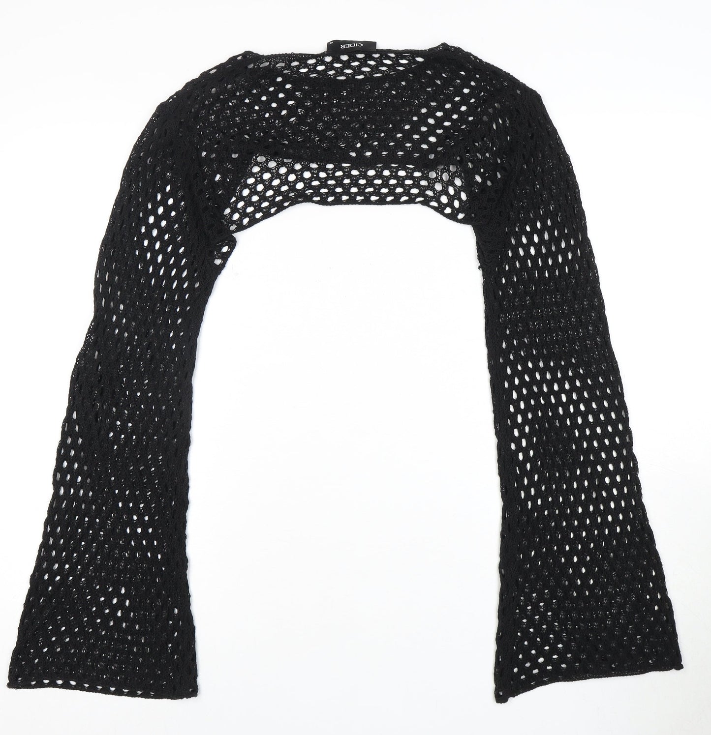 CIDER Women's Black Knit Cropped Top XL