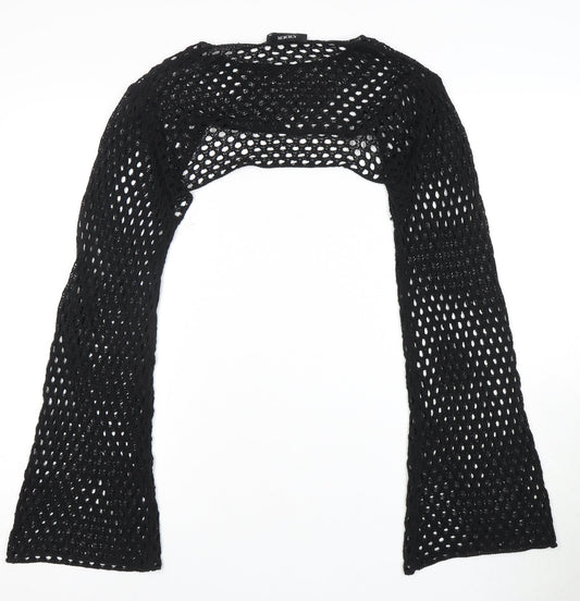 CIDER Women's Black Knit Cropped Top XL