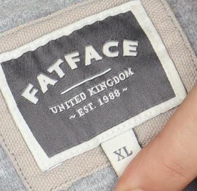 Fat Face Men's Grey Full Zip Hoodie XL
