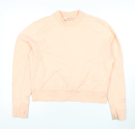 Puma Women's Peach Sweatshirt - Size 10 - Soft Cotton