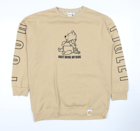 Disney Women's Beige Winnie the Pooh Sweatshirt, Size 12