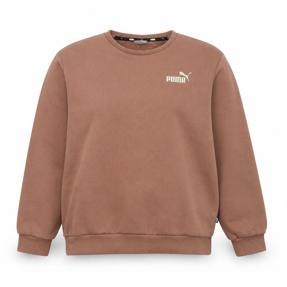 Unisex Adults UK 12 Regular PUMA Brown Pullover Sweatshirt