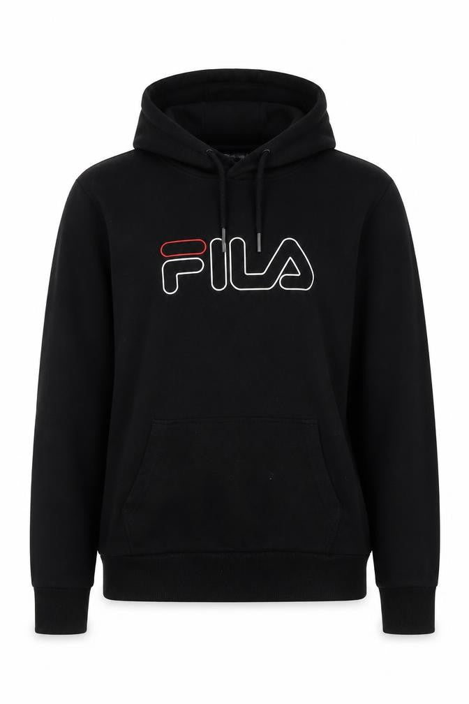 Unisex Adults UK S Regular FILA Black Pullover Hoodie
