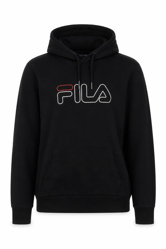 Unisex Adults UK S Regular FILA Black Pullover Hoodie