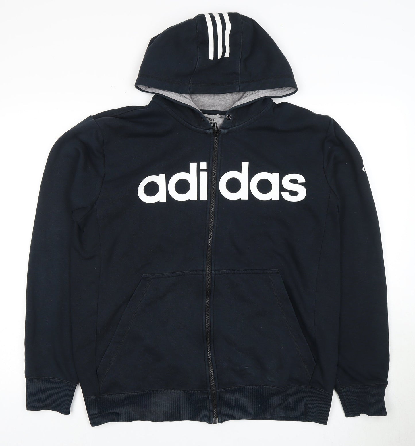 Adidas Men's Black Hoodie M Full Zip Logo