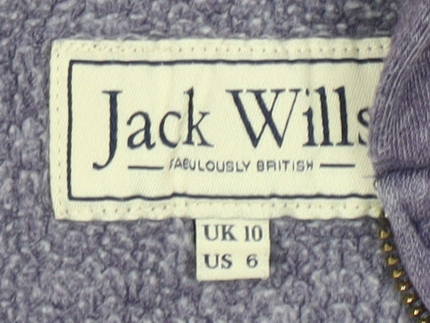 Jack Wills Unisex Purple Full Zip Hoodie 10 Plus