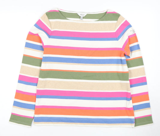 Joules Women's Multicoloured Striped T-Shirt Size 10