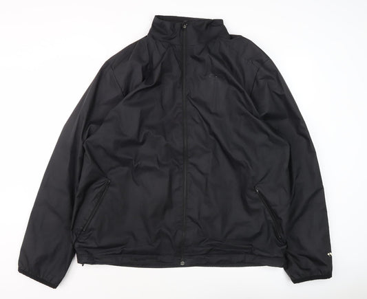 Nike Mens Black 2XL Windbreaker Jacket Full Zip Casual