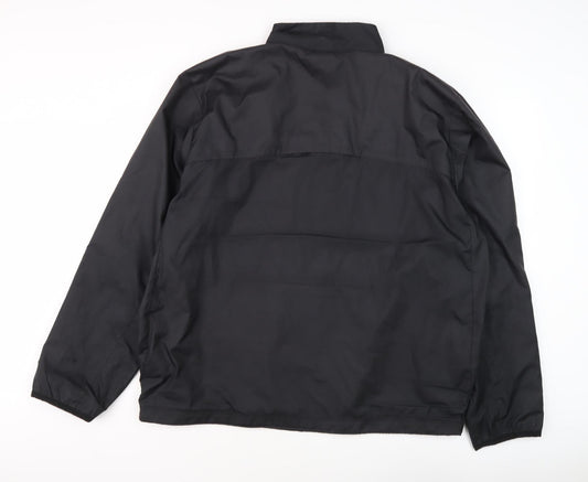 Nike Mens Black 2XL Windbreaker Jacket Full Zip Casual
