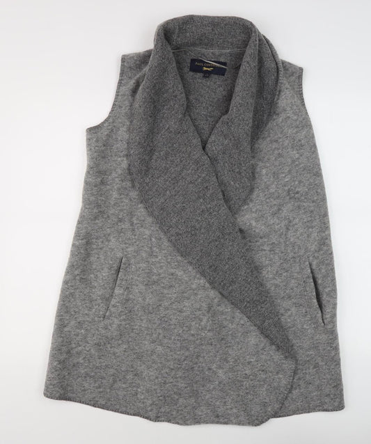 Paul Costelloe Grey Women's Long Wool Waistcoat UK 10