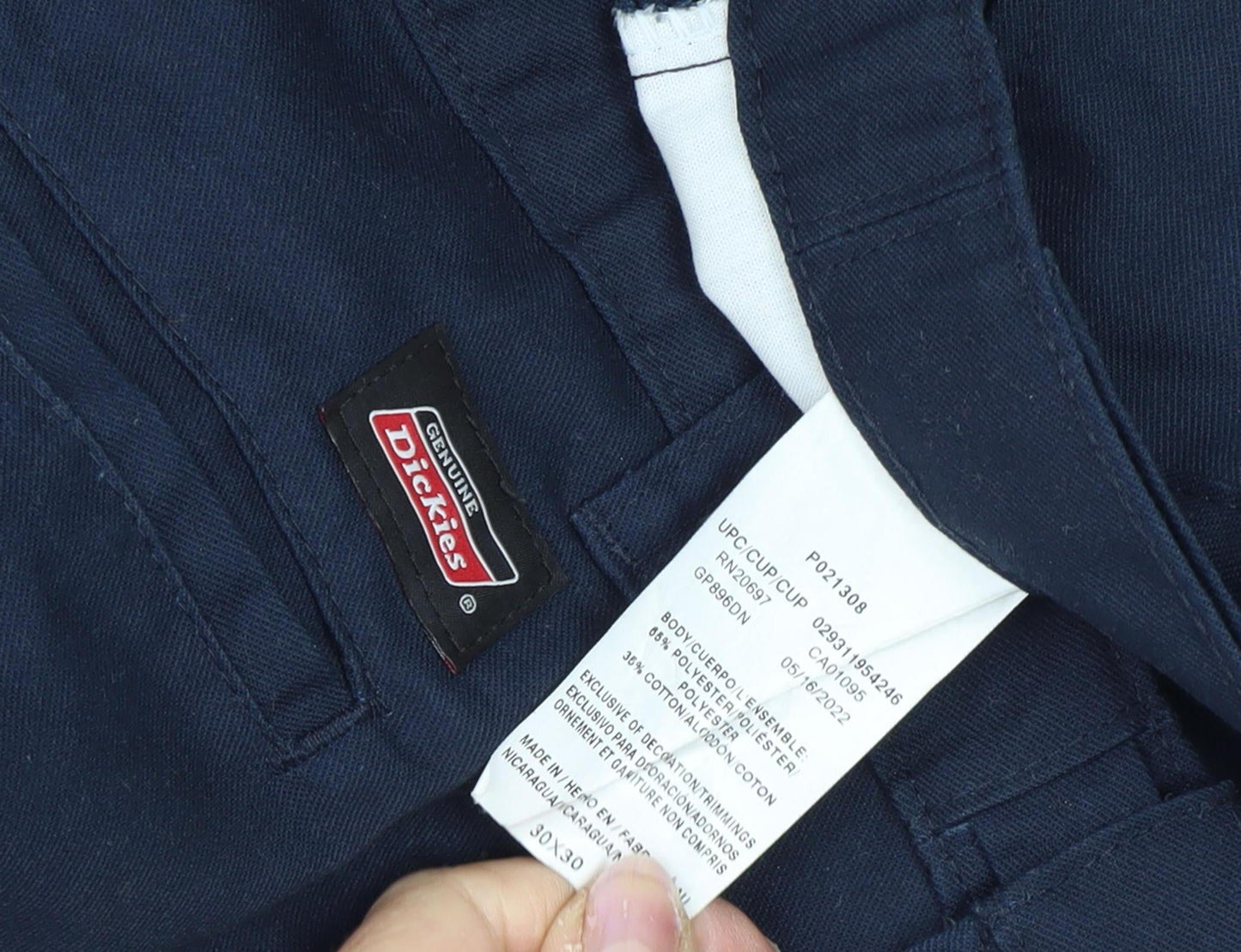 Dickies Unisex Blue Straight Leg Casual Trousers