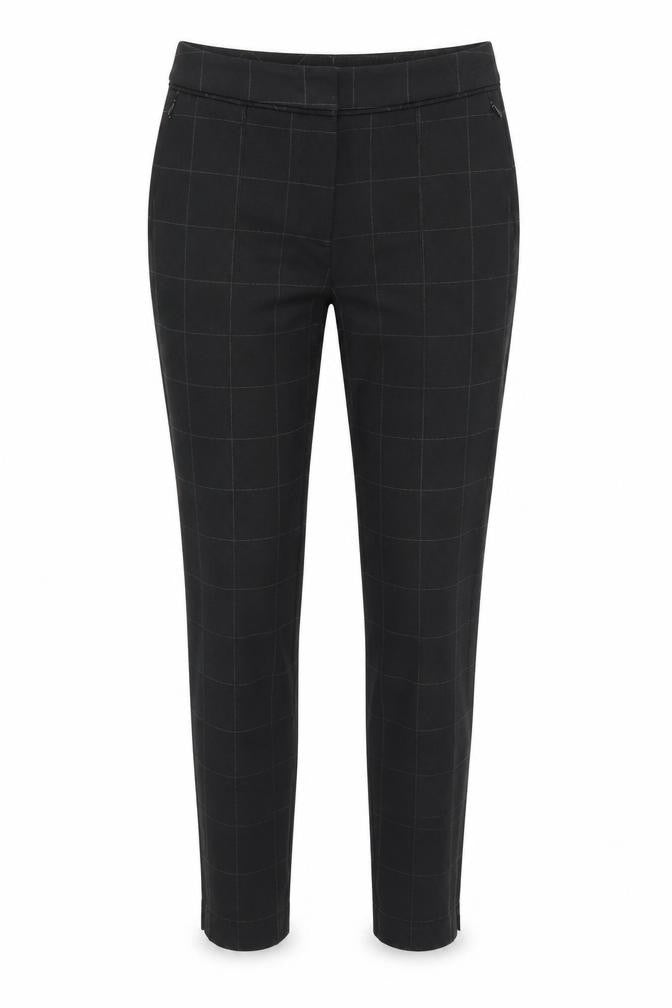 Marks and Spencer Women's Black Check Trousers Size 10