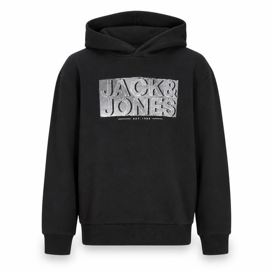 Jack & Jones Boys Black Hoodie 12 Years Pullover Fleece