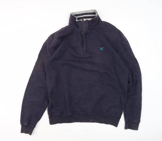 Crew Clothing Men's Blue M Fleece 1/4 Zip Sweatshirt