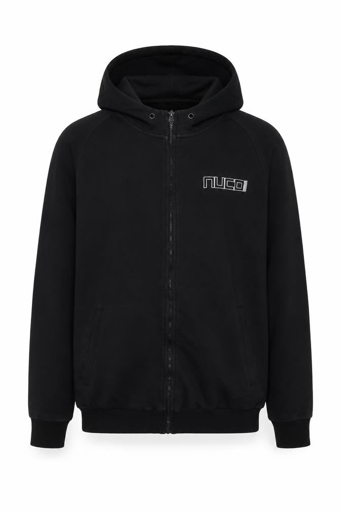 NUCO Men's Black XL Full Zip Hoodie with Logo
